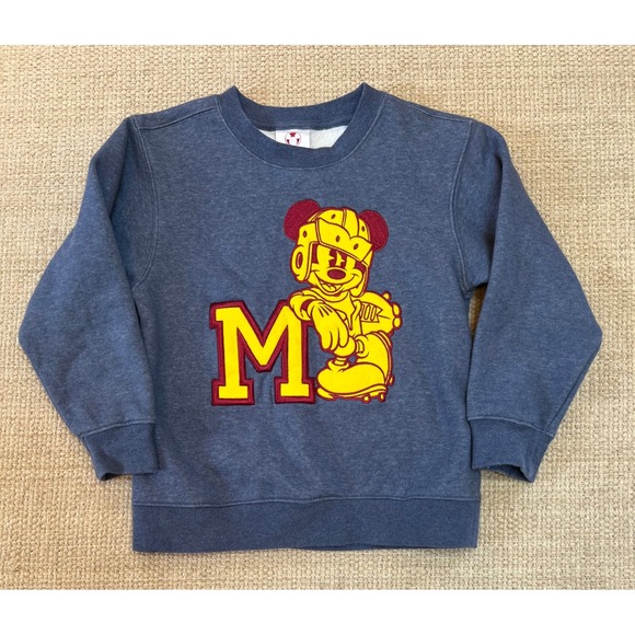 Disney Other - Vintage Walt Disney World Kids Sm 5/6 Mickey Sweatshirt Embroidered Football